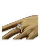 Vintage Jewlery Ring Zircon 14K Yellow gold vrc134y